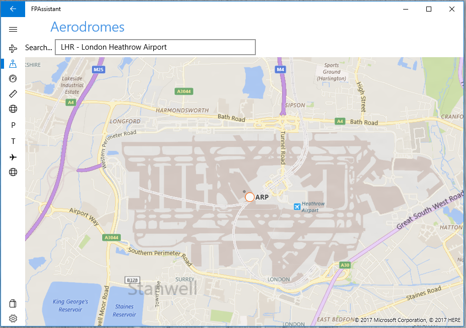 Aerodrome search and display