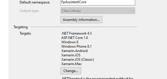 Settings for PCL version of FPAssistant SDK